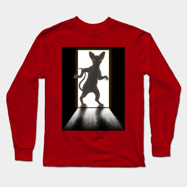 Boogie Cat, the Evil Hair-raising Hairless Cat Long Sleeve T-Shirt by meow-mom